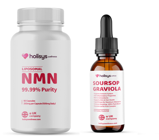 Holisys Longevity & Cellular Health Plan  NMN + Soursop (Optional D3+K2)