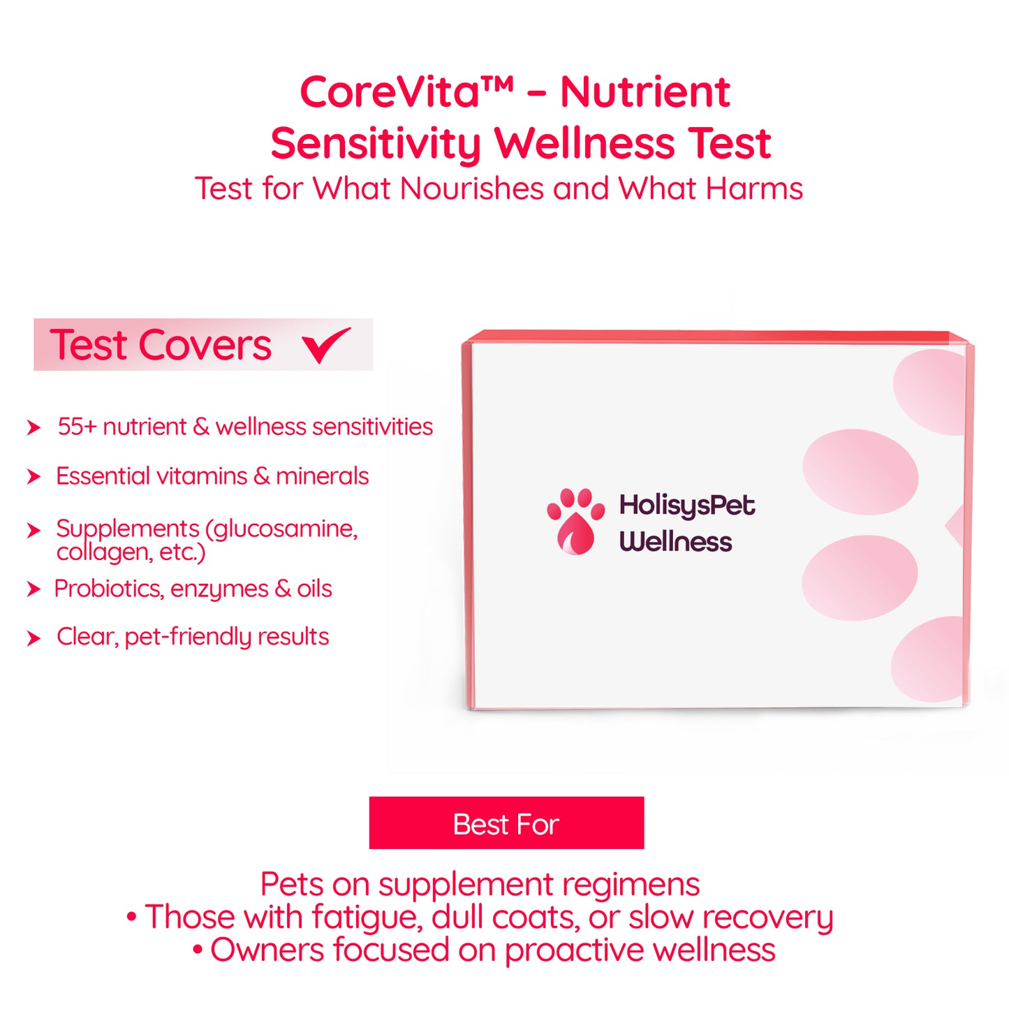 CoreVita™️ – Nutrient Sensitivity & Wellness Test for Dogs & Cats