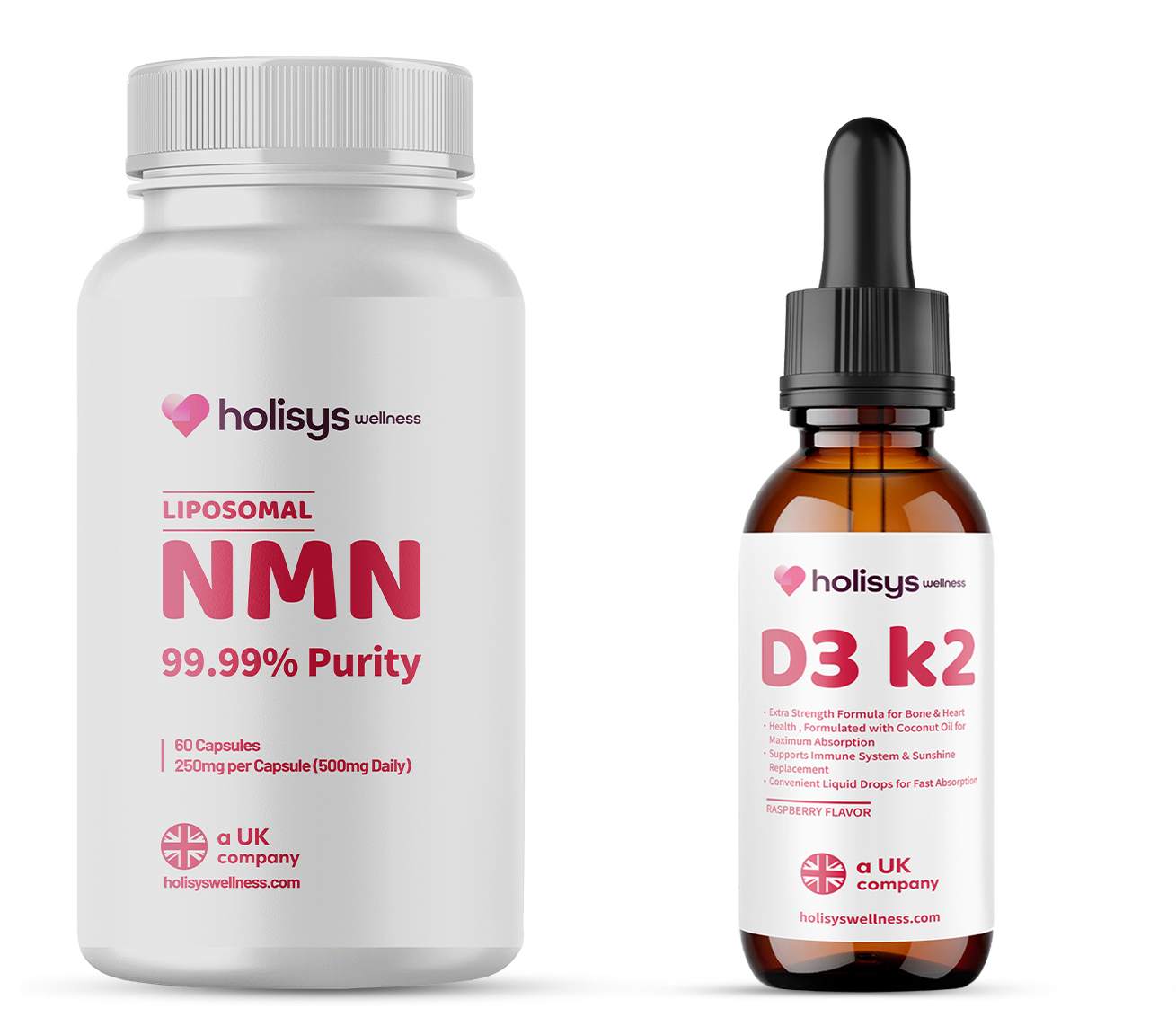 Holisys Longevity & Cellular Health Plan  NMN + Soursop (Optional D3+K2)
