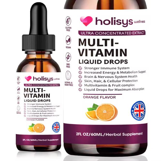 Holisys Wellness Premium Supplement Bundle (Multivitamin, D3+K2, B12 & Graviola Drops) £96.00 GBP