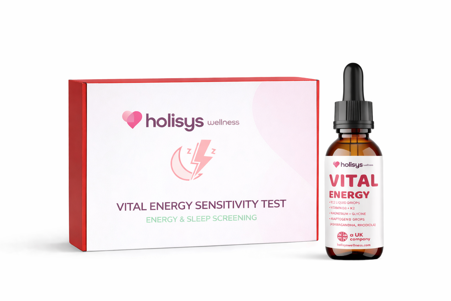 Energy, Hormone &amp; Sensitivity Test + Vitality Energy &amp; Stress Support Drops